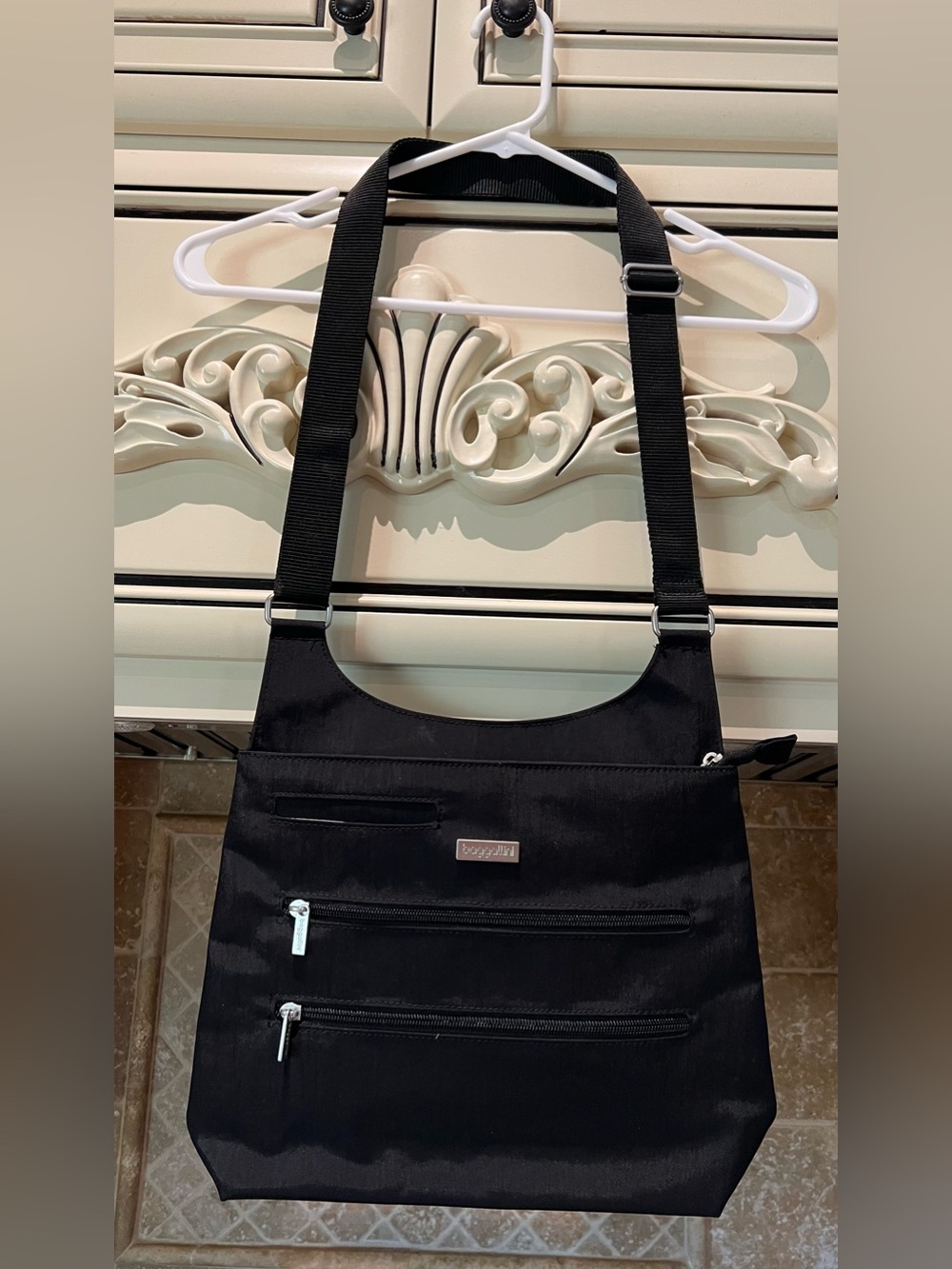 Baggallini Black Nylon Crossbody Bag